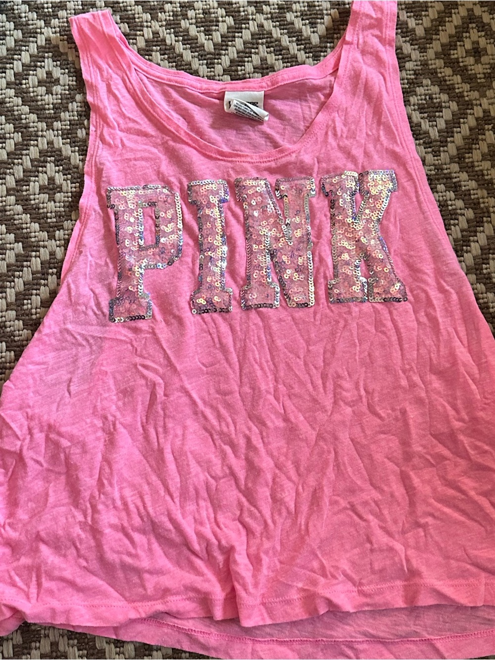 Vintage y2k pink tank top size small